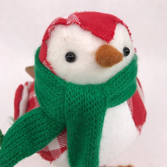 Target Spritz Feathery Friends Bird 2018 Toby Red Plaid Green Scarf Sled - Picture 4 of 9